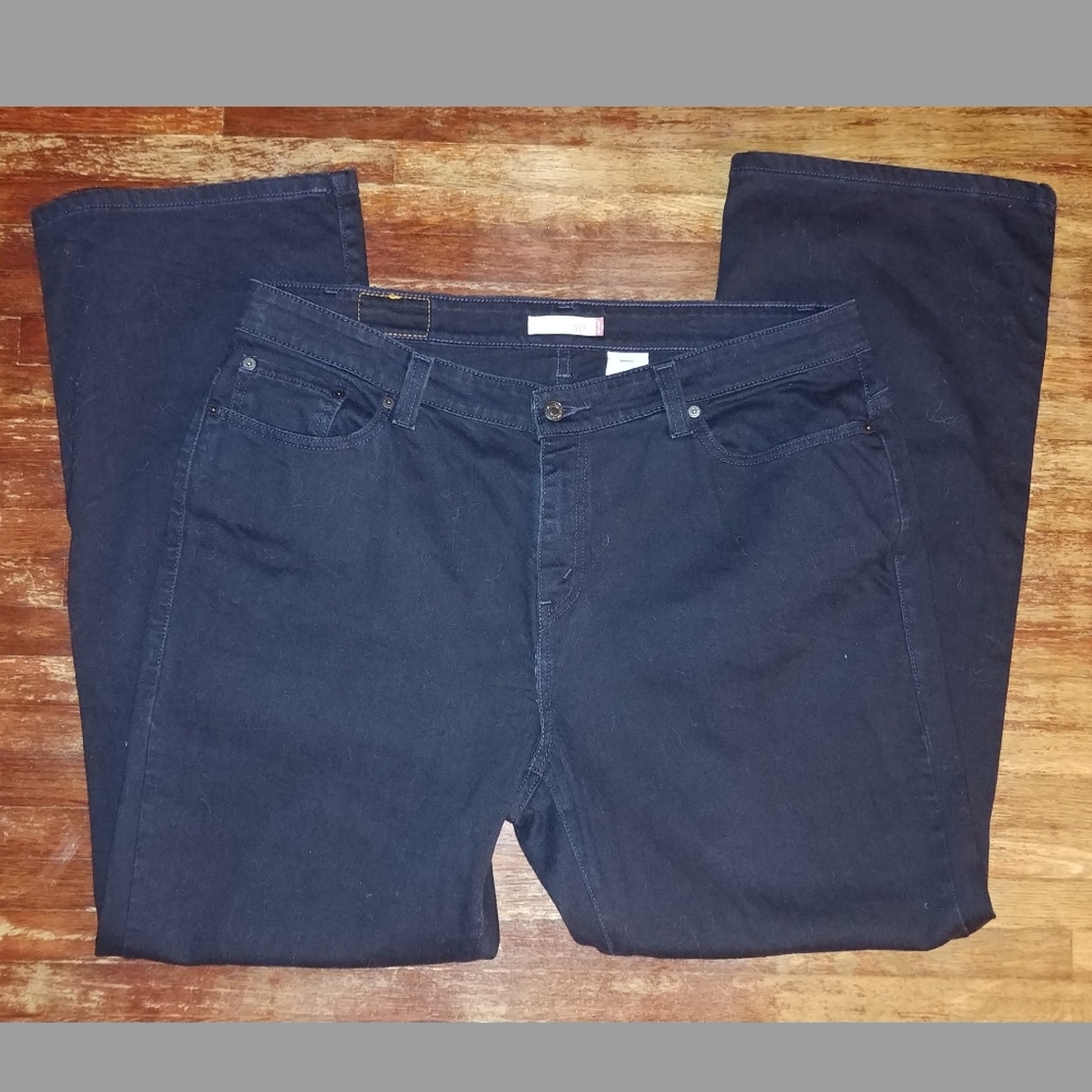 LEVI'S retro vintage black 515 denim bootcut jeans - Picture 8 of 9